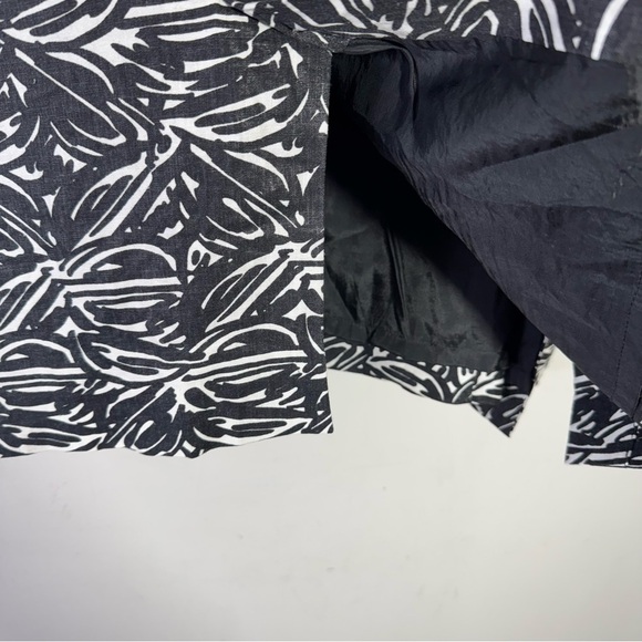 Lafayette 148 Black & White Linen Pencil Skirt Size 18 - Picture 7 of 11